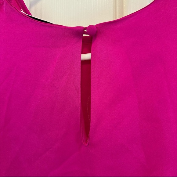 Milly Pink Silk Tie Front Long Sleeve Blouse Size 4 - Picture 3 of 6